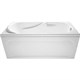 1MARKA Vita Ванна прямоугольная пристенная размер 150х70 см, цвет белый - фото 205226