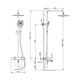 VINCEA Душевая стойка Cube VSFS-1C1GM с изливом, вороненая сталь VSFS-1C1GM