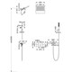 VINCEA Душевой комплект Futura VSFW-2F11TGM термостатический встраиваемый, 3 режима, вороненая сталь - фото 206716