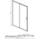 AQUATEK Душевая дверь раздвижные, ширина 120 см, профиль черный / стекло прозрачное, стекло 6 мм - фото 207455