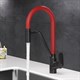 AM.PM Like Смеситель для кухни с каналом для питьевой воды и гибким изливом, черн., красный излив - фото 209372