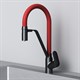 AM.PM Like Смеситель для кухни с каналом для питьевой воды и гибким изливом, черн., красный излив - фото 209373