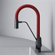AM.PM Like Смеситель для кухни с каналом для питьевой воды и гибким изливом, черн., красный излив - фото 209375