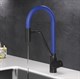 AM.PM Like Смеситель для кухни с каналом для питьевой воды и гибким изливом, черн., синий излив - фото 209378