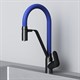 AM.PM Like Смеситель для кухни с каналом для питьевой воды и гибким изливом, черн., синий излив - фото 209380