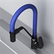 AM.PM Like Смеситель для кухни с каналом для питьевой воды и гибким изливом, черн., синий излив - фото 209381