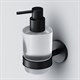 AM.PM X-Joy Стеклянный диспенсер для жидкого мыла с настенным держателем, черный - фото 209596