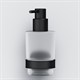 AM.PM X-Joy Стеклянный диспенсер для жидкого мыла с настенным держателем, черный - фото 209597