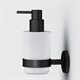 AM.PM X-Joy Стеклянный диспенсер для жидкого мыла с настенным держателем, черный - фото 209598