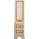 OPADIRIS Оникс Пенал напольный 50 L, белый глянцевый с золотой патиной - фото 210175