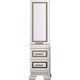 OPADIRIS Оникс Пенал напольный 50 L, белый глянцевый с серебристой патиной - фото 210178