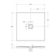 BELBAGNO Uno Поддон квадратный 80х80 из искусственного мрамора в комплекте с сифоном с декоративной накладкой (хром), белый - фото 211541
