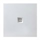 BELBAGNO Uno Поддон квадратный 80х80 из искусственного мрамора в комплекте с сифоном с декоративной накладкой (хром), белый - фото 211544