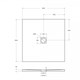 BELBAGNO Uno Поддон квадратный 90х90 из искусственного мрамора в комплекте с сифоном с декоративной накладкой (хром), белый - фото 211554