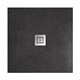 BELBAGNO Uno Поддон квадратный 90х90 из искусственного мрамора в комплекте с сифоном с декоративной накладкой (хром), черный матовый - фото 211557