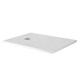 BELBAGNO Uno Поддон прямоугольный 100х80 из искусственного мрамора в комплекте с сифоном с декоративной накладкой (хром), белый - фото 211569