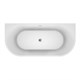 BELBAGNO Ванна акриловая полукруглая пристенная размер 140x75 см, цвет белый - фото 213493