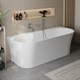 BELBAGNO Ванна акриловая полукруглая пристенная размер 155x70 см, цвет белый - фото 213508