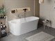 BELBAGNO Ванна акриловая полукруглая пристенная размер 155x70 см, цвет белый - фото 213509