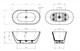 BELBAGNO Uno Ванна акриловая овальная отдельностоящая размер 140x70 см, цвет белый - фото 213591