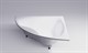 ASTRA-FORM Виена Ванна из искусственного камня пристенная/встраиваемая угловая размер 150x150 см, с установочными ножками с регулируемыми опорами, цвет белый - фото 214088