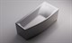 ASTRA-FORM Скат Ванна из искусственного камня пристенная/встраиваемая асимметричная размер 170x75 см, с установочными ножками с регулируемыми опорами, цвет белый - фото 214323