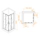 RGW Passage Душевой уголок квадратный размер 80x80 см, двери раздвижные, профиль - черный / стекло - прозрачное - фото 215622