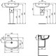IDEAL STANDARD Esedra Раковина подвесная округлая ширина 60 см, белый - фото 217323