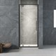 VECONI Vianno Душевая дверь распашная профиль - черный / стекло - прозрачное, ширина 70 см - фото 217883