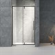 VECONI Vianno Душевая дверь распашная профиль - черный / стекло - прозрачное, ширина 100 см - фото 217904