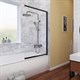 WASSERKRAFT Dill 61S Стеклянная шторка для ванны раздвижная, распашная ширина 80 см, Профиль - черный / Стекло - прозрачное - фото 218588