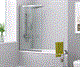 WASSERKRAFT Dill 61S Стеклянная шторка для ванны раздвижная, распашная ширина 80 см, Профиль - черный / Стекло - прозрачное - фото 218589