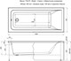 AQUANET Bright Ванна акриловая прямоугольная встраиваемая / пристенная размер 170x75 см с каркасом, белый - фото 218677