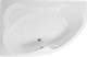 AQUANET Capri Ванна акриловая асимметричная встраиваемая / пристенная размер 170x110 см с каркасом L, белый - фото 218748