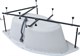 AQUANET Capri Ванна акриловая асимметричная встраиваемая / пристенная размер 170x110 см с каркасом L, белый - фото 218763