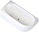 AQUANET Family Ванна акриловая асимметричная пристенная размер 180x80 см, белый - фото 218827