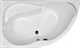 AQUANET Graciosa Ванна акриловая асимметричная встраиваемая / пристенная размер 150x90 см с каркасом L, белый - фото 218945