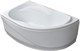 AQUANET Graciosa Ванна акриловая асимметричная встраиваемая / пристенная размер 150x90 см с каркасом L, белый - фото 218955