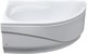 AQUANET Graciosa Ванна акриловая асимметричная встраиваемая / пристенная размер 150x90 см с каркасом L, белый - фото 218957