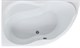 AQUANET Graciosa Ванна акриловая асимметричная встраиваемая / пристенная размер 150x90 см с каркасом L, белый - фото 218959