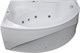 AQUANET Jamaica Ванна акриловая асимметричная встраиваемая / пристенная размер 160x110 см с каркасом R, белый - фото 219015