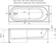 AQUANET Light Ванна акриловая прямоугольная встраиваемая / пристенная размер 170x70 см с каркасом, белый - фото 219076