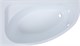 AQUANET Mia Ванна акриловая асимметричная встраиваемая / пристенная размер 140x80 см с каркасом L, белый - фото 219215