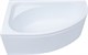 AQUANET Mia Ванна акриловая асимметричная встраиваемая / пристенная размер 140x80 см с каркасом L, белый - фото 219218