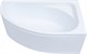AQUANET Mia Ванна акриловая асимметричная встраиваемая / пристенная размер 140x80 см с каркасом L, белый - фото 219220