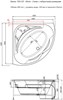 AQUANET Vitoria Ванна акриловая четверть круга встраиваемая / пристенная размер 135x135 см с каркасом, белый - фото 219399
