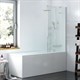 AM.PM Tender Душевая шторка на ванну распашная 80 см, профиль - хром матовый / стекло - прозрачное, 6 мм - фото 221265