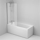 AM.PM Tender Душевая шторка на ванну распашная 80 см, профиль - хром матовый / стекло - прозрачное, 6 мм - фото 221266