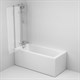 AM.PM Tender Душевая шторка на ванну распашная 80 см, профиль - хром матовый / стекло - прозрачное, 6 мм - фото 221267