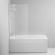 AM.PM Tender Душевая шторка на ванну распашная 80 см, профиль - хром матовый / стекло - прозрачное, 6 мм - фото 221268